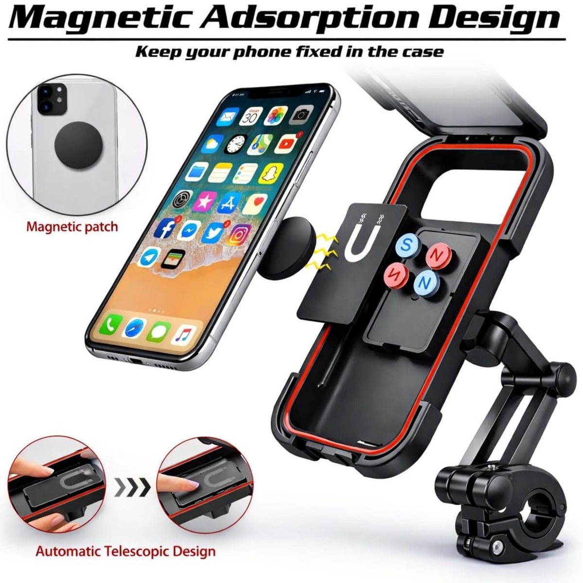 Universal Waterproof Motorcycle Phone Mount