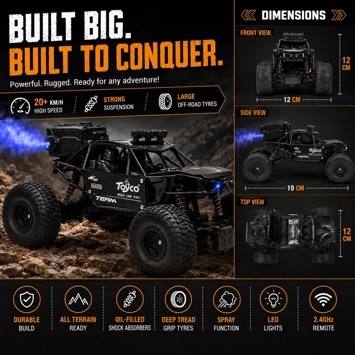 Rechargeable RC Rock Crawler Truck
