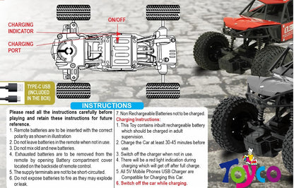 Rechargeable RC Rock Crawler Truck