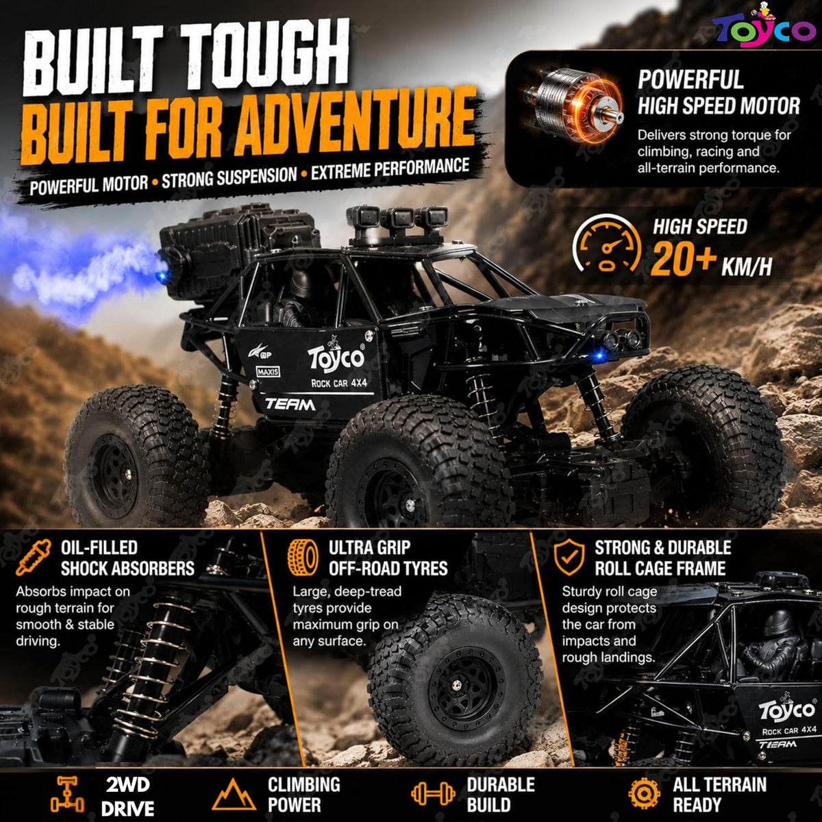 Rechargeable RC Rock Crawler Truck