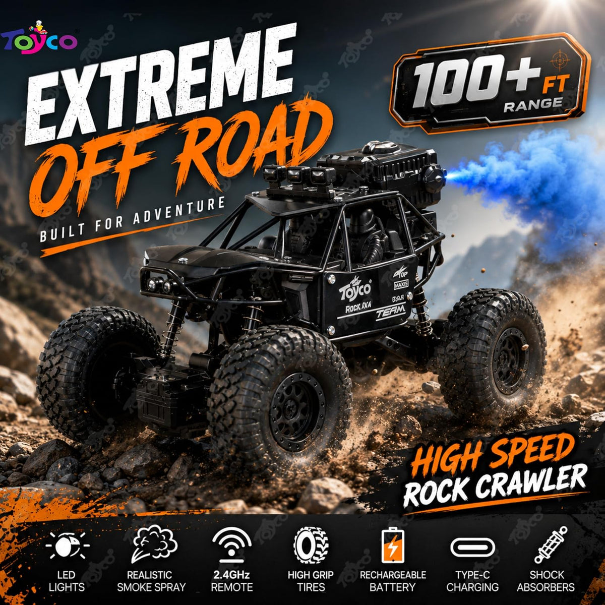 Rechargeable RC Rock Crawler Truck