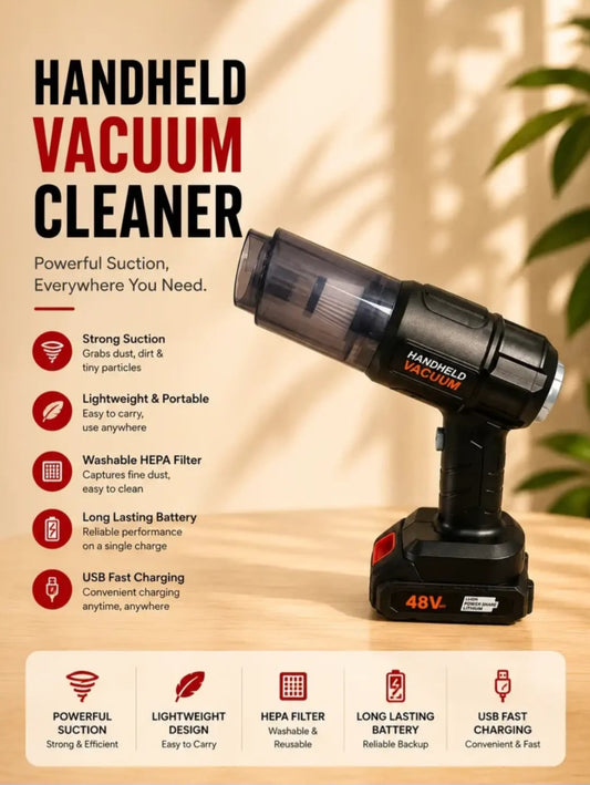 Multifunction Wireless Handheld Vacuum Cleaner & Dust Blower