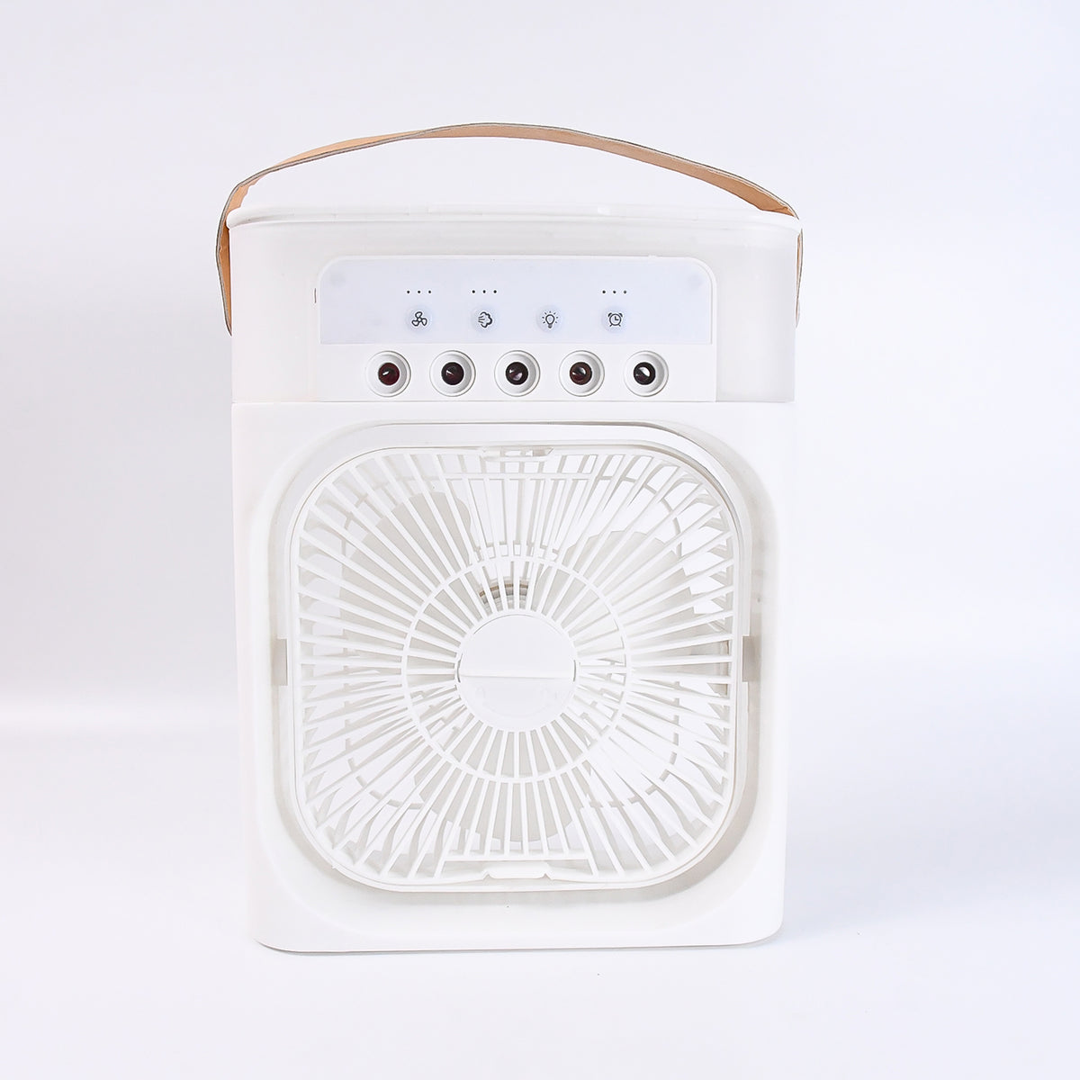 Portable Air Cooler with Water Tank, White, Personal Evaporative Cooling Fan with Handle, Multiple Speed Settings