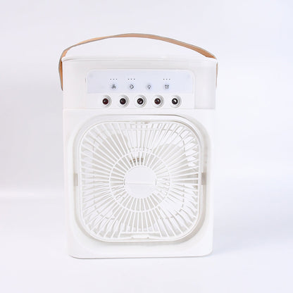 Portable Air Cooler with Water Tank, White, Personal Evaporative Cooling Fan with Handle, Multiple Speed Settings